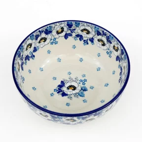 Miska ceramiczna C38 0,6l <br> 2222X Biało-niebieskie anemony